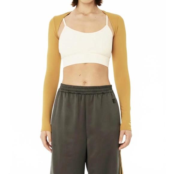 NEW P.E. NATION reform bolero top in honey
